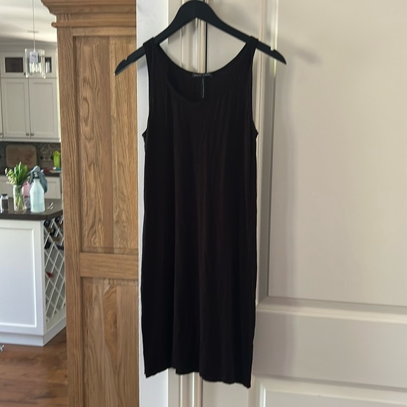 🎀 SARAH PACINI black scoop neck tunic dress tank small - Picture 2 of 8